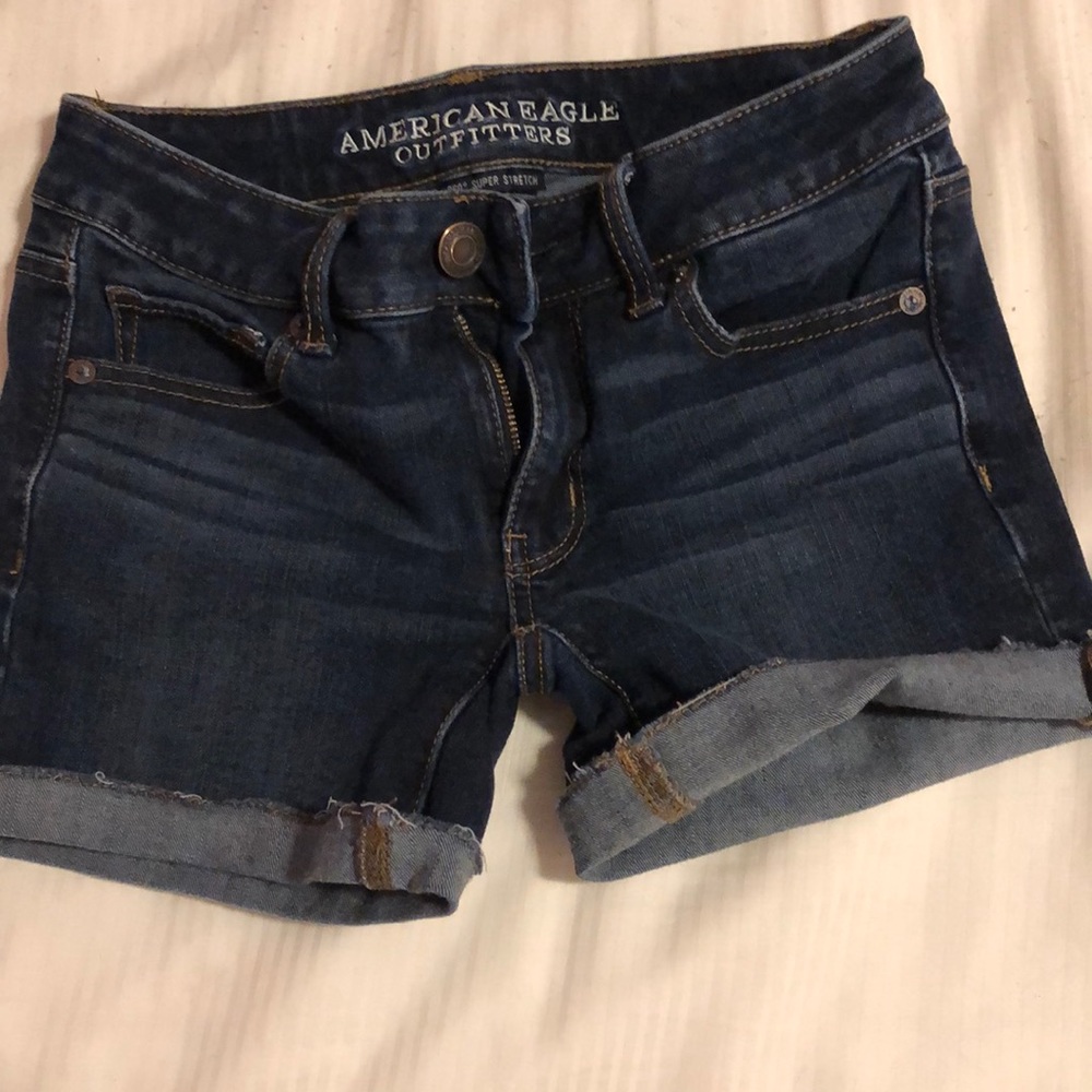 Jean shorts.